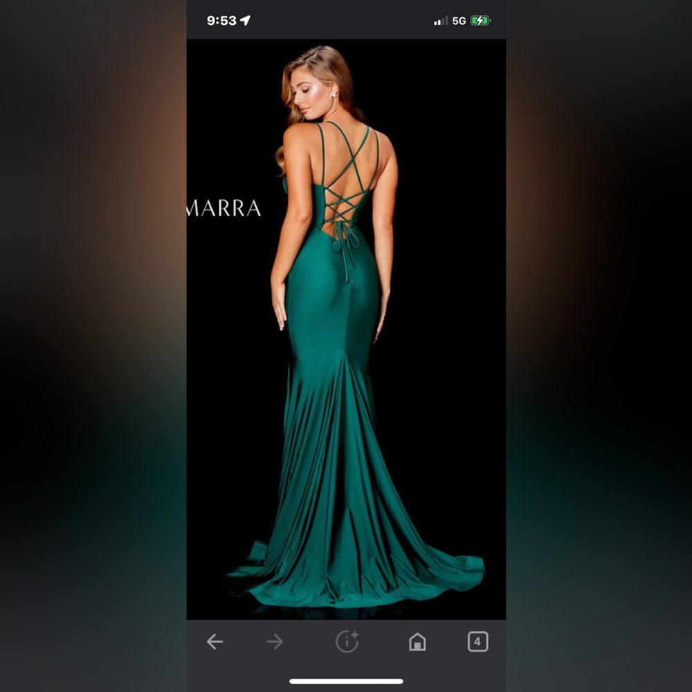 Envious Couture Emerald Green Prom Dress - Picture 2 of 5
